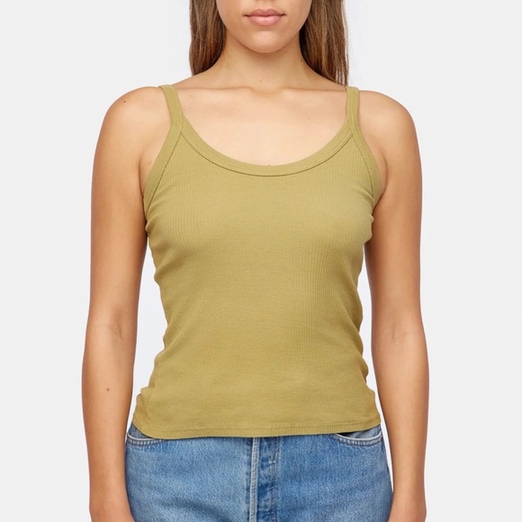 LACAUSA Maya Tank Top In Artichoke - Picture 3 of 5